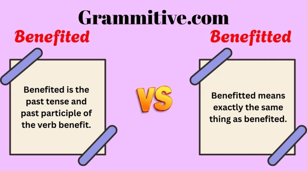 Benefited or Benefitted