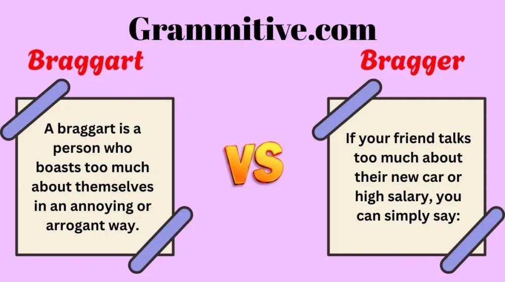 Braggart vs Bragger