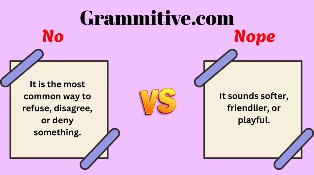 No or Nope