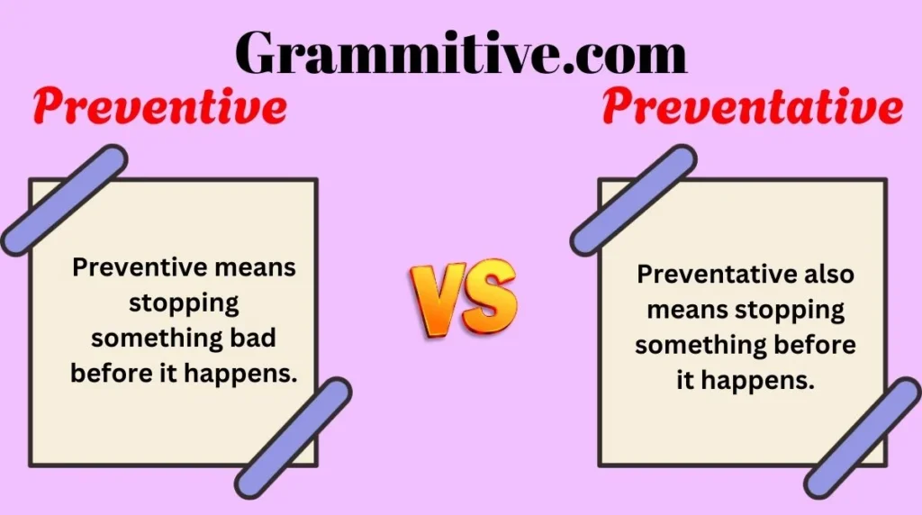 Preventive vs Preventative