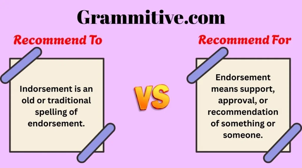 Recommend To or Recommend For