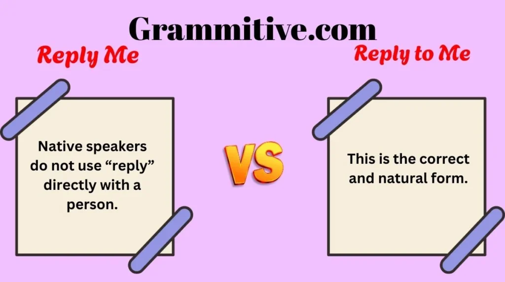 Reply Me vs Reply to Me