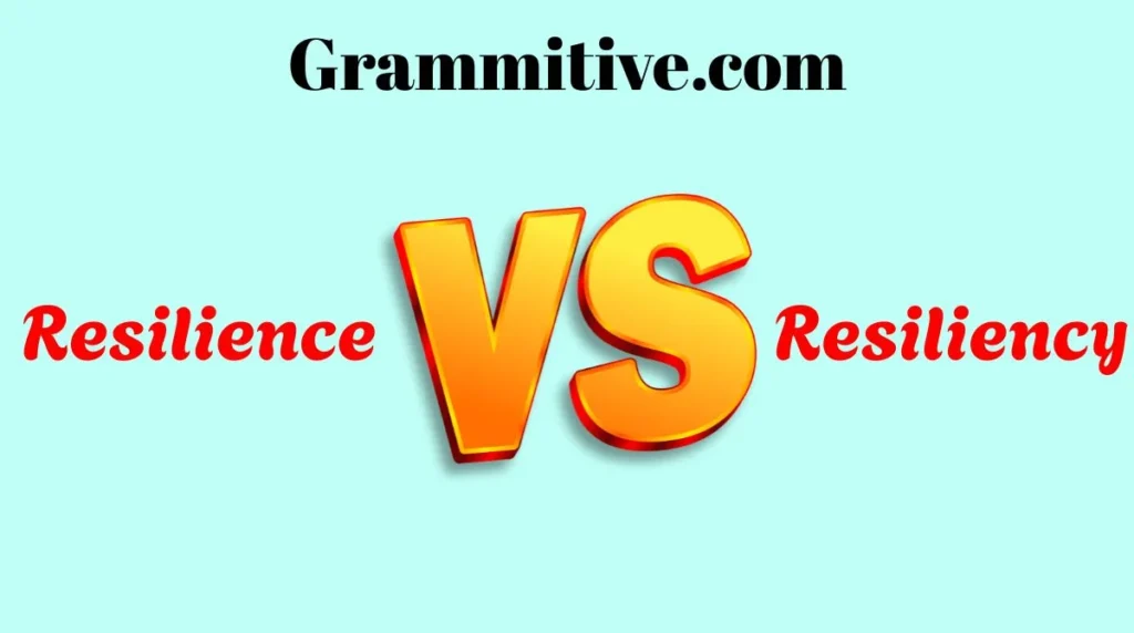 Resilience vs Resiliency 