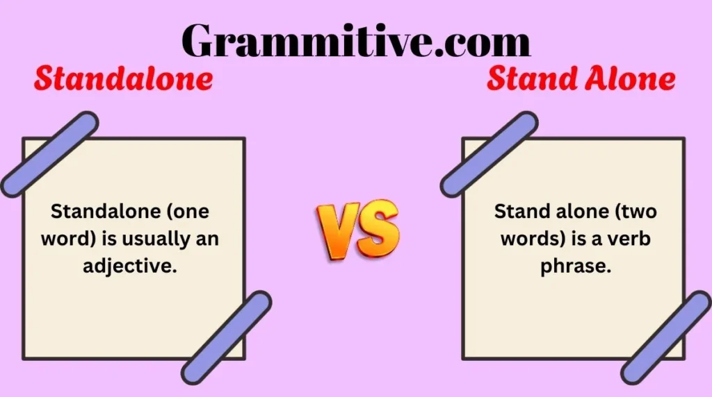 Standalone or Stand Alone
