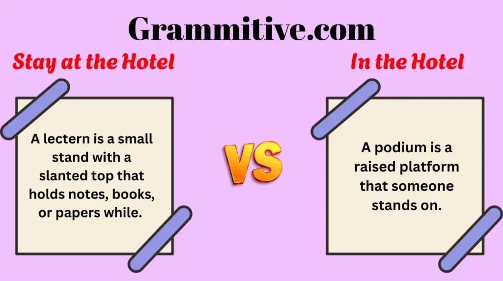 Stay at the Hotel or In the Hotel