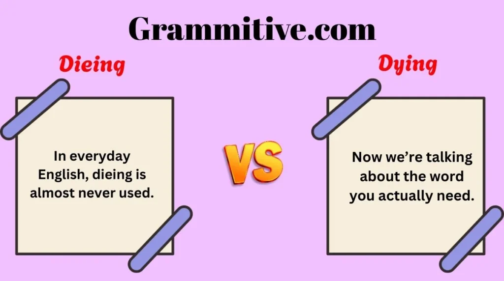 Dieing vs Dying