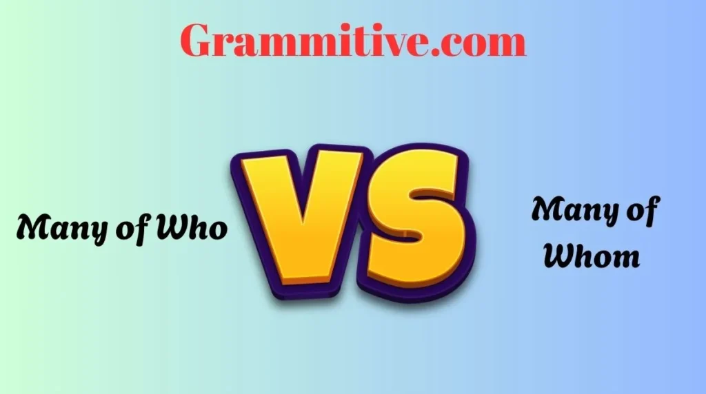 Many of Who or Many of Whom