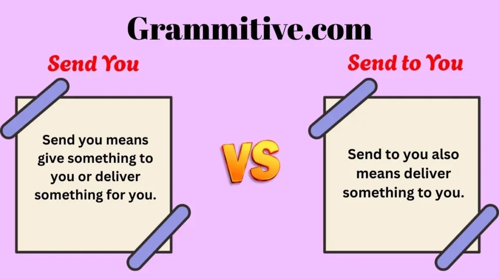 Send You or Send to You