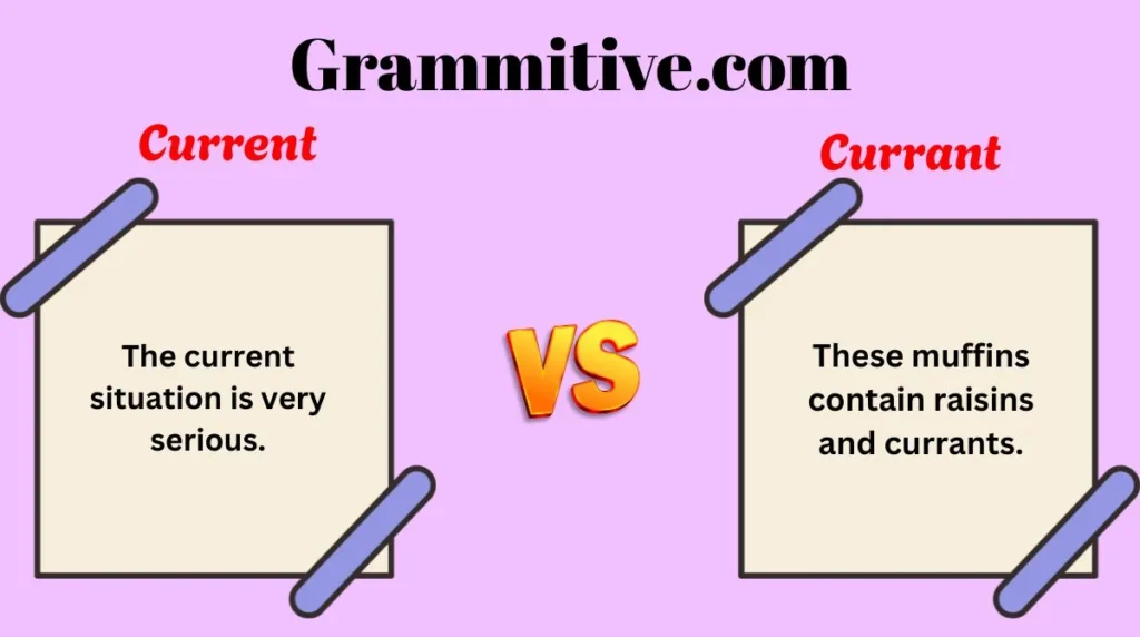 Current vs Currant