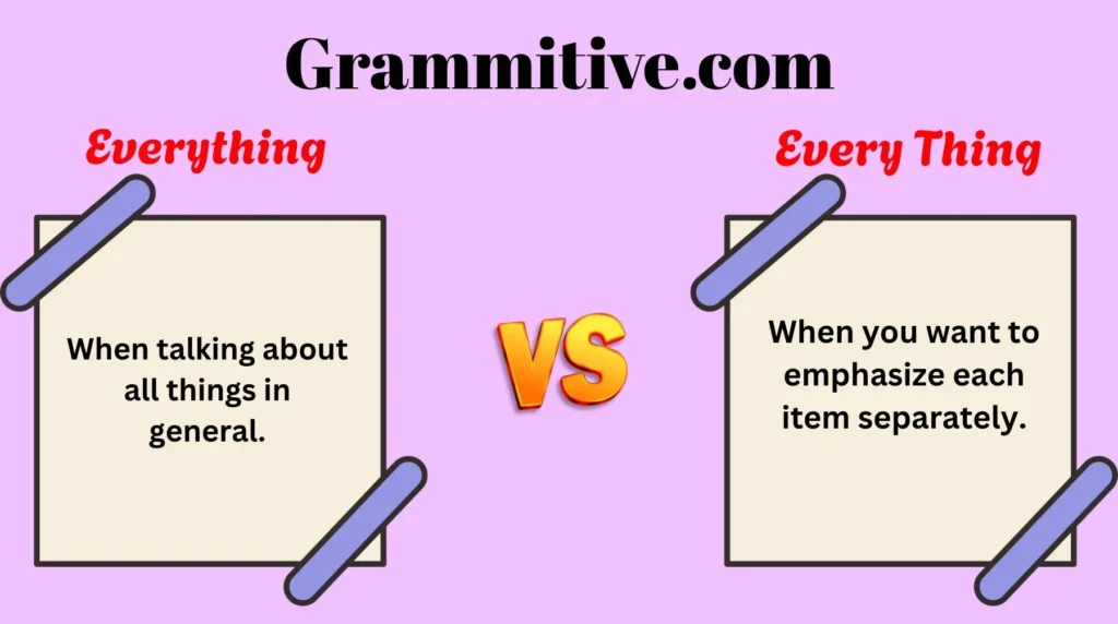 Everything or Every Thing