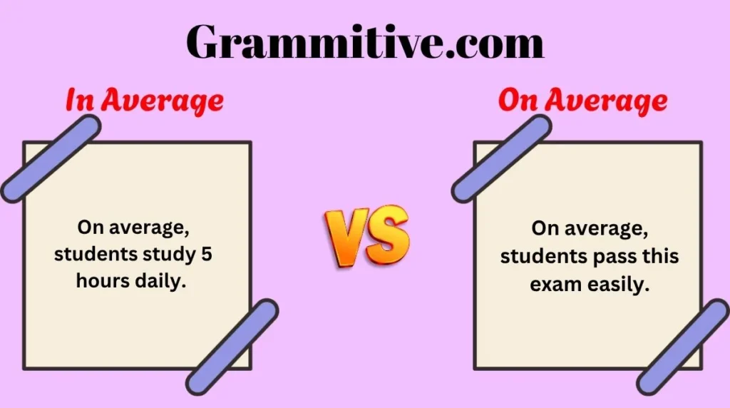 In Average or On Average