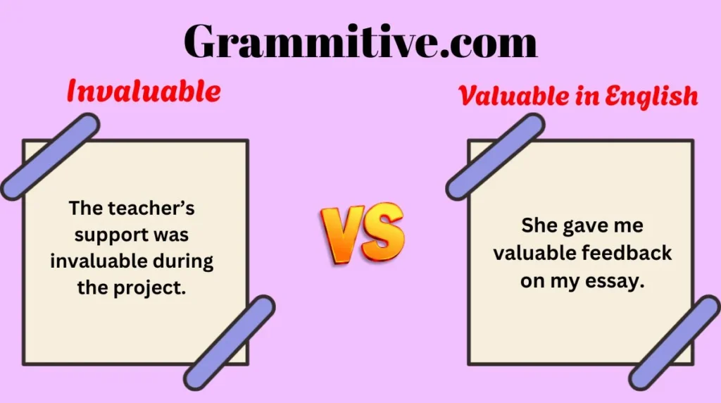 Invaluable vs Valuable in English