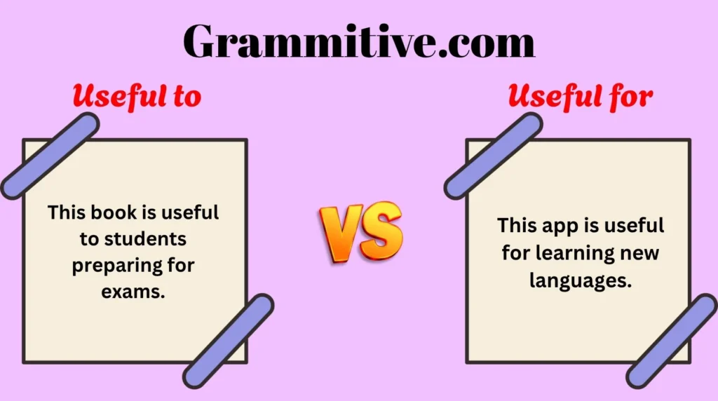 Useful to or Useful for