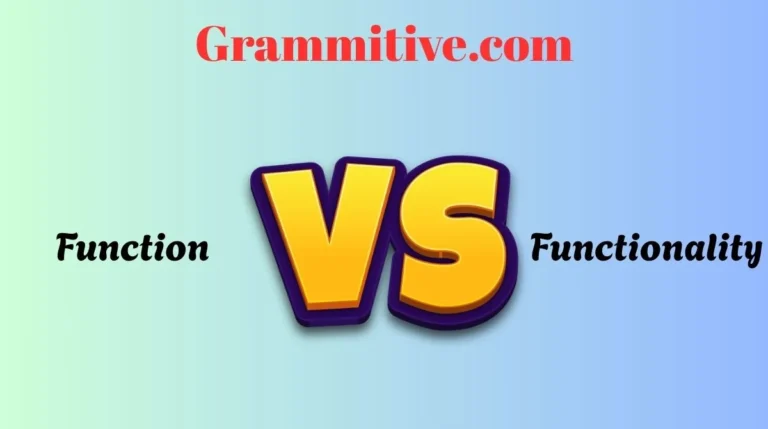 Function vs Functionality