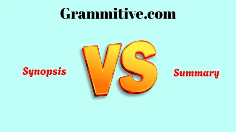 Synopsis vs Summary