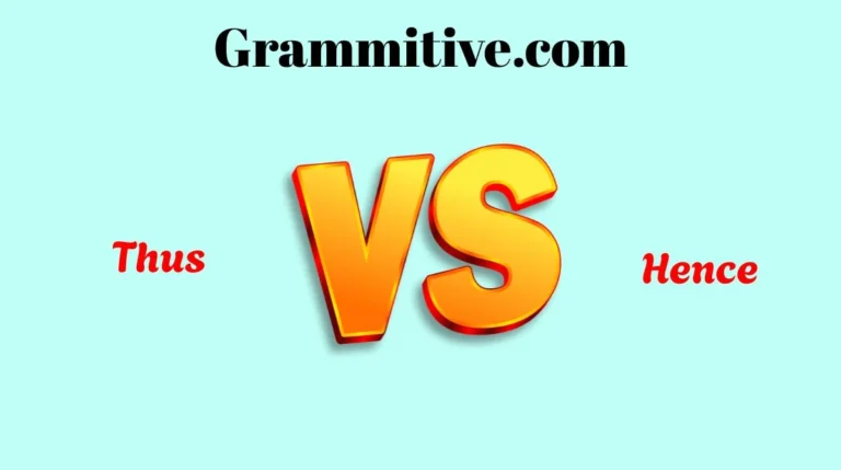 Thus vs Hence